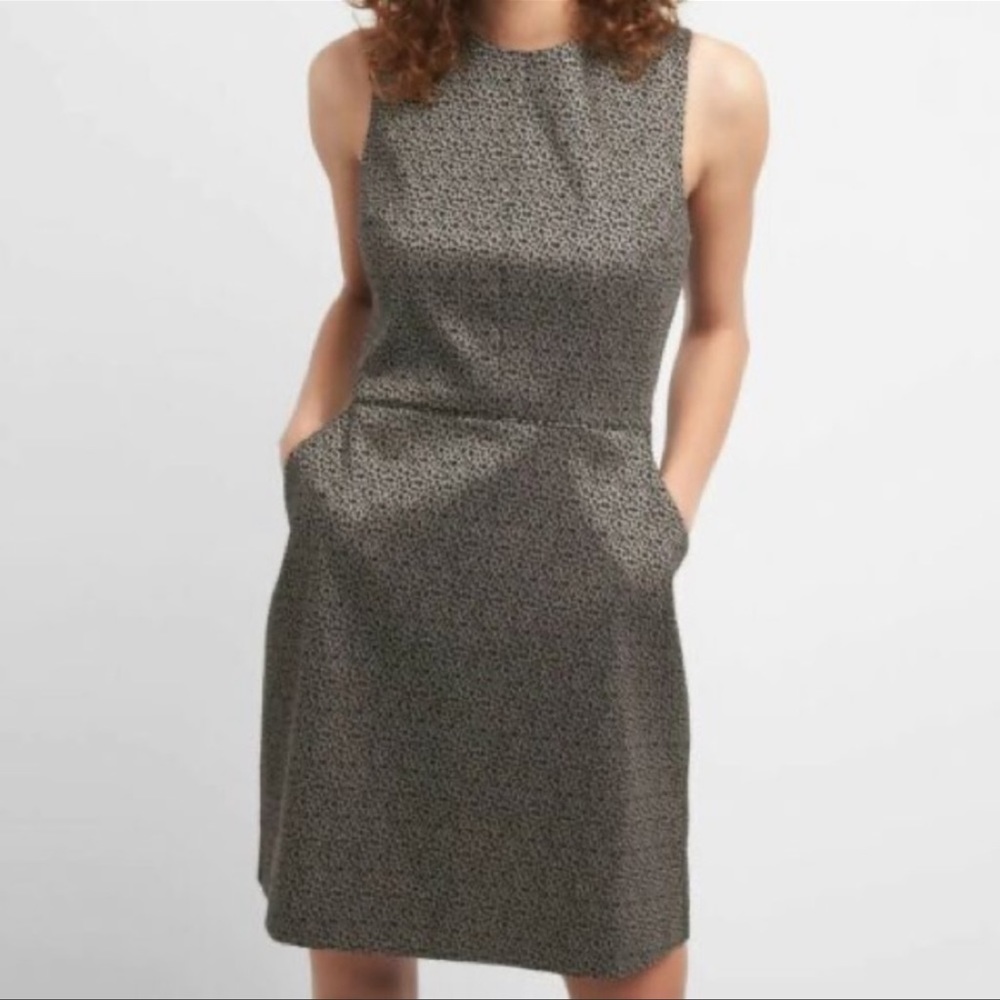 Gap Structured A-Line Metallic Dress